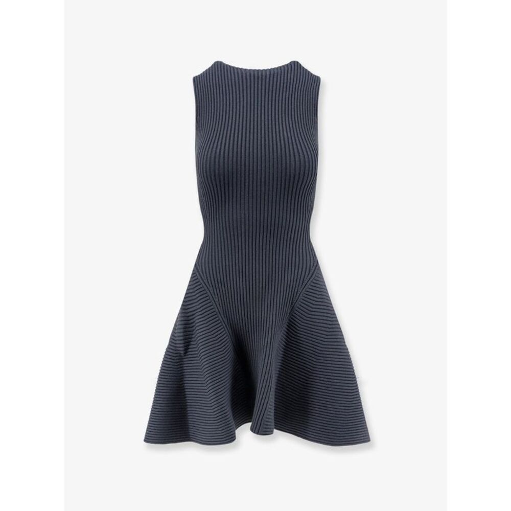 Alaia Women Ribbed Skater Dress